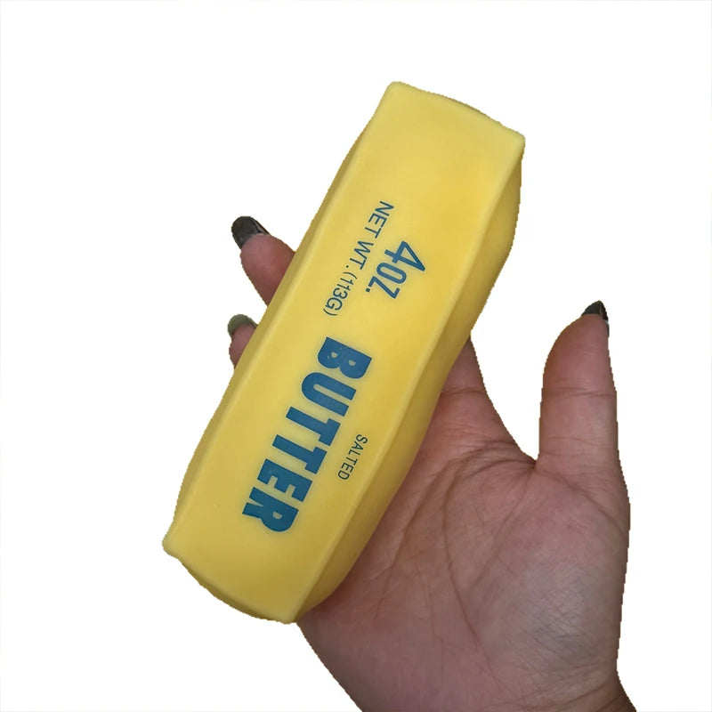 Butter Stick Squishy Stress Ball Fidget Toy Crunchy Squeeze Toy Round ...